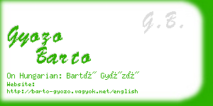 gyozo barto business card